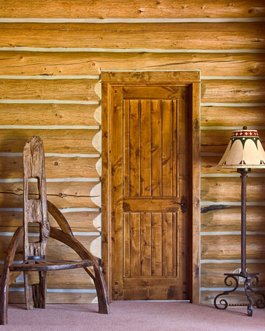 Homemade Log Cabin Doors